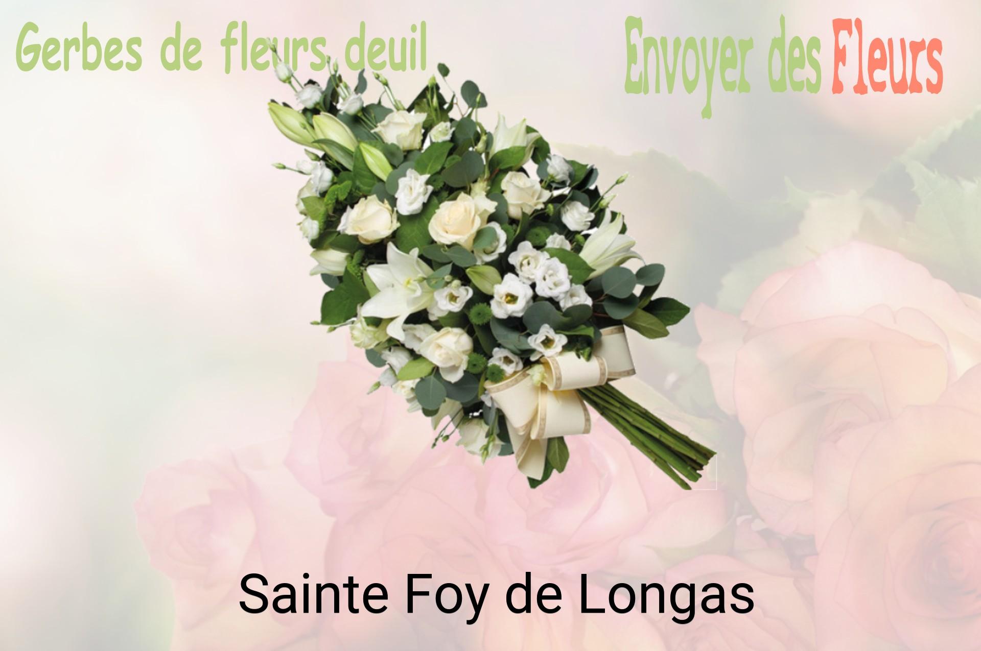 Gerbe de fleurs de deuil livrée à Sainte-Foy-de-Longas
